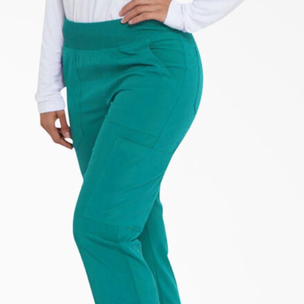 Dickies Teal Scrub Pants, Tapered Leg Cargo